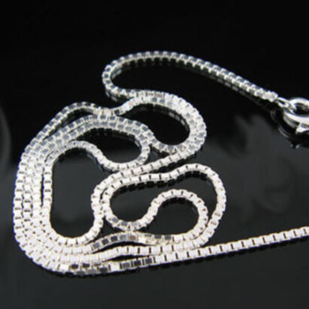 New Silver Box Chain Necklace - Picture 13 of 13